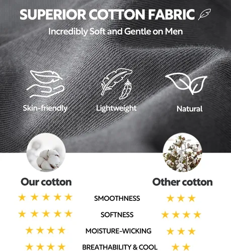 Vista 2 de Conjunto de pijama de algodón para hombre con rayas jaspeadas