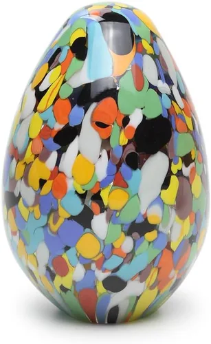 Vista 6 de Ca D Oro Bola Grande Pisapapeles Multicolor Confeti Soplado a Mano Estilo Murano Arte Vidrio