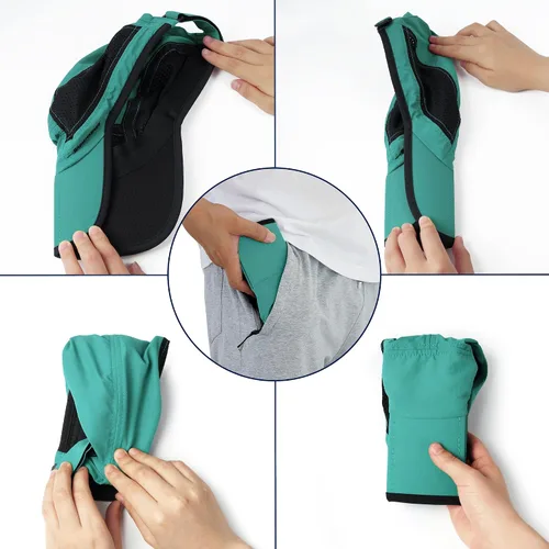 Vista 5 de GADIEMKENSD Sombrero plegable para hombre de ala larga con protección solar UPF 50+