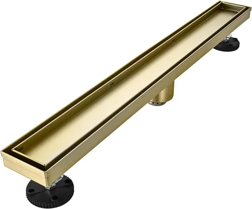 Vista 27 de AVSIILE Desagüe Lineal para Piso de Ducha, Oro Cepillado 12 Pulgadas Acero Inoxidable 304 Kit de Desagües de Baño, Desagüe de Zanja Rectangular