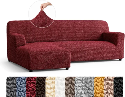Vista 26 de PAULATO BY GA.I.CO. Funda de sofá modular, funda para sofá chaise longue en forma de L, fundas lavables para sofá esquinero, funda elástica de Gris