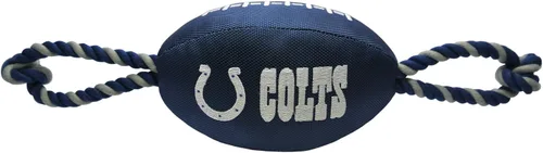 Vista 10 de Juguetes de fútbol NFL Arizona Cardinals para perros de Pets First, materiales de nylon de alta calidad, fuertes cuerdas de tracción, silbato