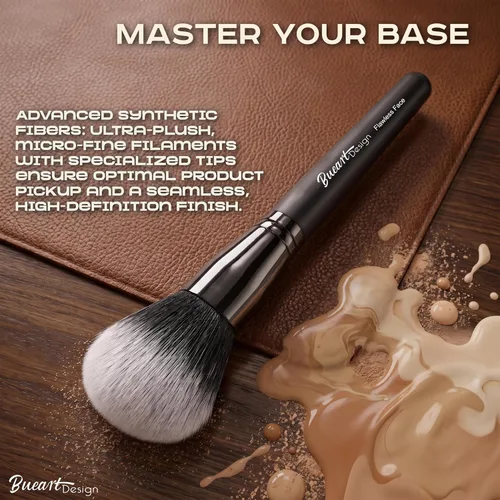 Vista 9 de Bueart Design - Juego de brochas de maquillaje de doble punta para base y corrector, cepillo de mezcla 2 en 1 para base líquida y crema, contorno