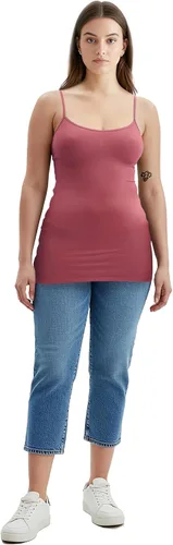 Vista 101 de Emmalise Camisola larga casual básica para mujer, con tirantes ajustables, top en capas
