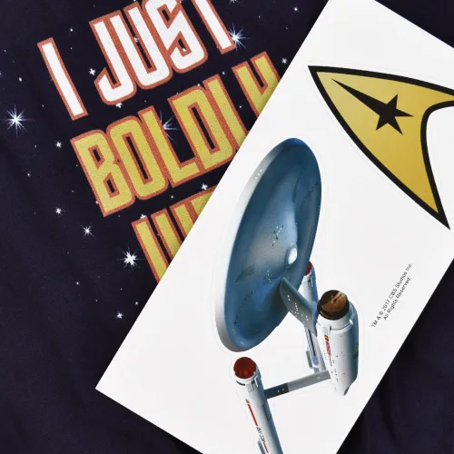 Vista 6 de Star Trek I Just Boldly Went - Enterizo y calcomanías para bebés y niñas