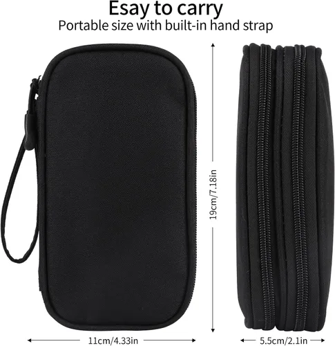 Vista 4 de JIAKAI Organizador de cables de viaje - Bolsa de accesorios electrónicos-Negro