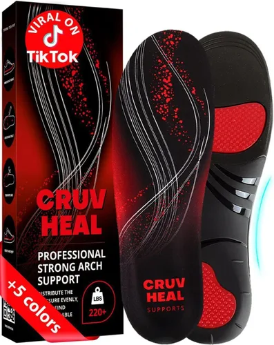 Vista 8 de 2 pares de plantillas para fascitis plantar de más de 220 libras para hombres y mujeres, soporte de arco alto resistente, inserciones ortopédicas