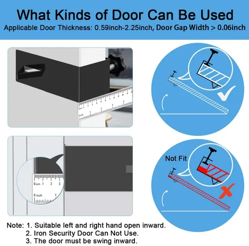 Vista 4 de TUPSKY Soporte de montaje de puerta para caja de seguridad, ganchos de puerta ajustables para cerradura de seguridad, llaves de caja de acceso