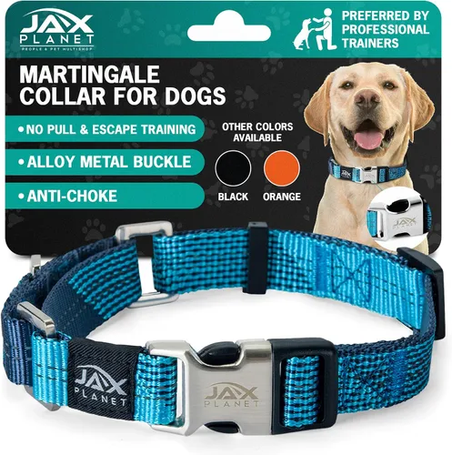 Vista 14 de Collar Martingale para perros, collar de entrenamiento para perros sin tirones y antideslizante, nailon resistente para caminar activamente, hebilla