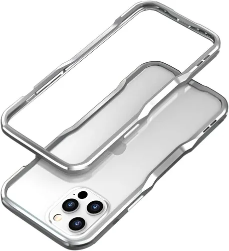 Vista 16 de Parachoques de aluminio compatibles con iPhone 12 Mini de 5.4 PULGADAS, estuche con marco metálico, parachoques delgado de diseño genial y Negro