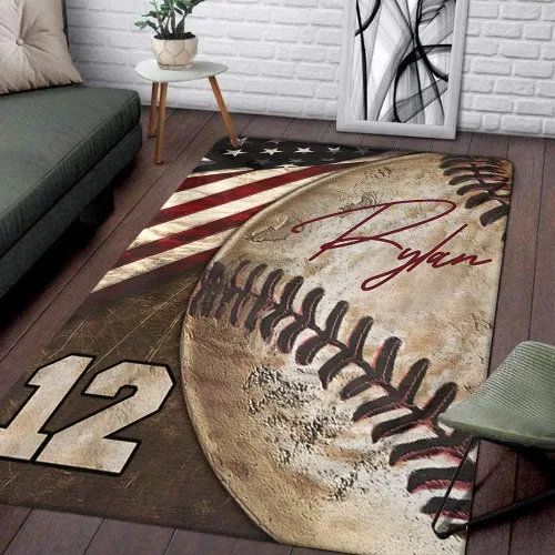 Vista 8 de Alfombra deportiva para jugador de béisbol, alfombra deportiva para dormitorio, 2 x 3, 3 x 5, 4 x 6, 5 x 8, antideslizante, para pasillo, deportes