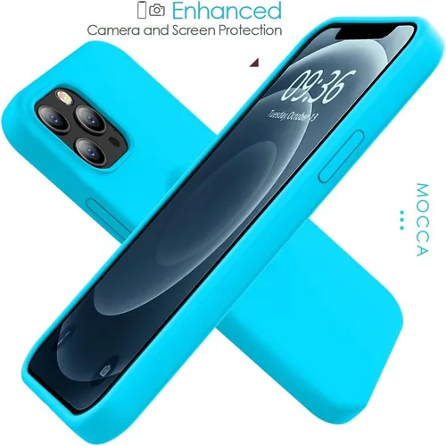 Vista 7 de MOCCA Funda compatible con iPhone 12 Pro Max de 6.7 pulgadas con soporte de anillo Forro de microfibra súper suave Funda protectora antiarañazos