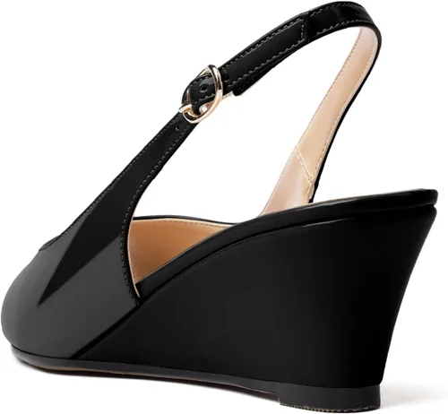 Vista 5 de YODEKS Zapatos de tacón bajo para mujer con puntera abierta, sandalias de tacón bajo de 2 pulgadas