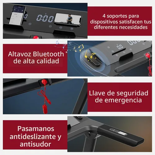 Vista 9 de Goplus Cinta de correr plegable de 3.75 HP, caminadora independiente Superfit con aplicación, 12 programas preestablecidos, pantalla LCD, monitor