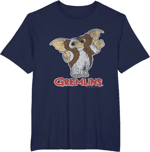 Vista 9 de Gremlins Camiseta Gizmo y Logo, Negro, S