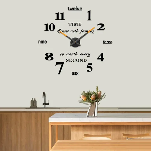Vista 9 de VANGOLD Reloj de pared DIY sin marco, espejo 3D, gran silencio, calcomanías de pared para sala de estar, dormitorio, decoración del hogar
