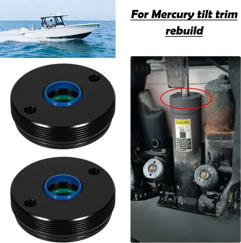 Vista 4 de Marine Parts Power Tilt Cylinder End Taps/Glands Kit de sellos para Mercury V6 unidades Gen 2 y 3 1991-2017 135 150 175 200 225 250 300 HP Verado