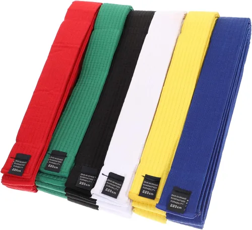 Vista 4 de BESPORTBLE Cinturón de Taekwondo de 6 piezas, traje negro para niños, conjuntos de regalos para hombres y niños, cinturones para niños, cinturón