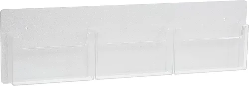 Vista 2 de SOURCEONE.ORG Soporte de pared transparente para postales de lujo con múltiples bolsillos