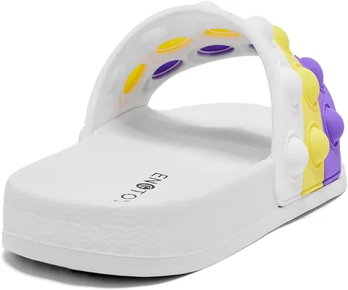 Vista 7 de Engtoy Sandalias para niños y niñas, unisex, ligeras, antideslizantes, puntera abierta, cómodas, para ducha, playa, divertidas sandalias