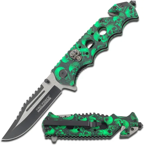 Vista 10 de Tac Force TF-809 Series Primavera Assist – Cuchillo plegable, hoja de Two-Tone, 4.5-inch cerrado