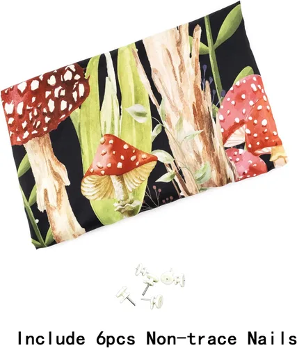 Vista 8 de HVEST Tapiz de hongos para colgar en la pared, tapiz bohemio de plantas y mariposas, noche con fase lunar y estrella, decoración de pared