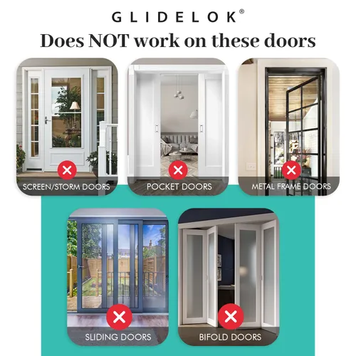 Vista 6 de GlideLok - Cerradura superior para puerta de seguridad infantil GlideLok para puertas interiores y exteriores Bloquea y desbloquea desde ambos