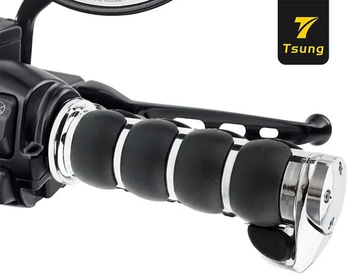 Vista 2 de TSUNG Empuñaduras de manillar 1 pulgada motocicleta 25MM acelerador mano agarre