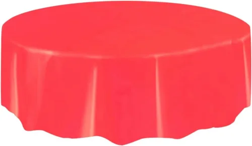 Vista 4 de Mantel redondo de plástico sólido negro (84 pulgadas), 1 unidad, diseño elegante y calidad premium, ideal para fiestas, eventos y uso diario