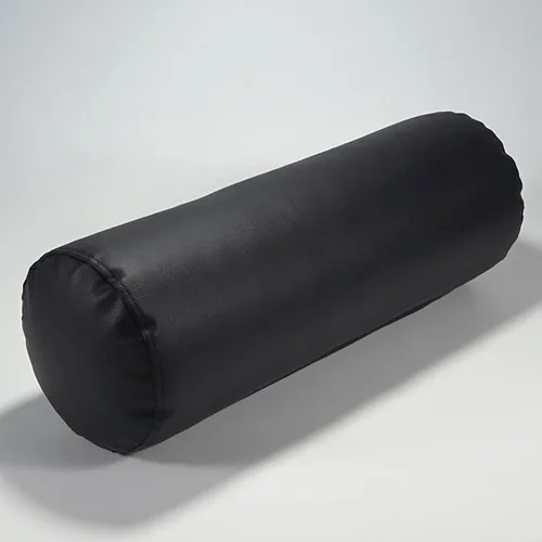 Vista 13 de QQXX Almohada de cuello redondo para dormir, almohada cervical larga impermeable de piel sintética, almohada cilíndrica enrollable con funda Gris C