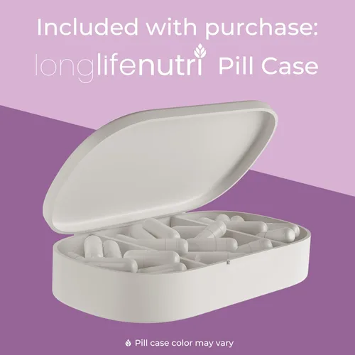 Vista 6 de LongLifeNutri NeuroPEA (Palmitoiletanolamida + luteolina 800 mg/100 mg) - Suplemento orgánico para el rendimiento nervioso, 180 cápsulas