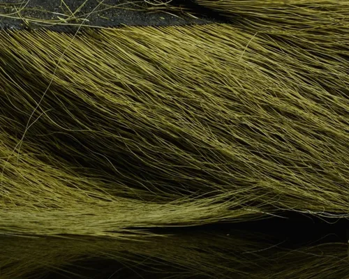 Vista 13 de Hareline Atado de moscas grandes Northern Bucktail Oliva claro