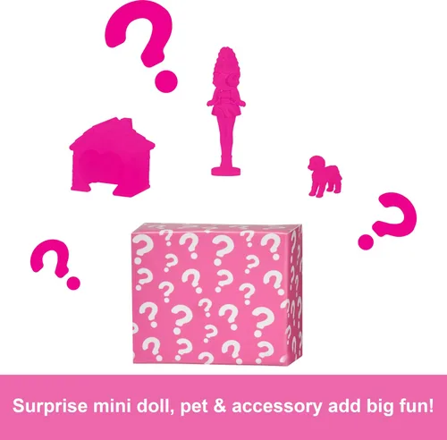Vista 5 de Barbie Mini BarbieLand - Conjuntos de casas de muñecas, mini casa de los sueños con muñeca sorpresa de 3.8 cm, muebles y accesorios, más ascensor