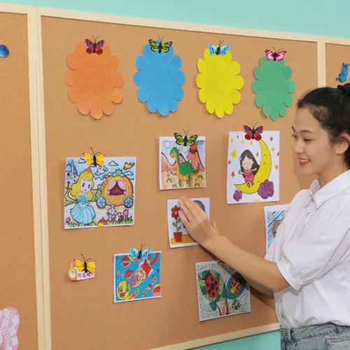 Vista 6 de 30 tachuelas de mariposa para pulgar, pasadores de empuje suaves y planos para fotos, pared, mapas, tablón de anuncios o corchos, hogar, escuela