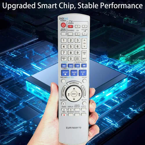Vista 5 de EUR7659Y70 - Control remoto compatible con grabadora de DVD VCR Panasonic DMR-ES25 DMR-ES35 DMR-ES45 DMR-ES46 DMR-ES25S DMR-ES35V DMR-ES45V
