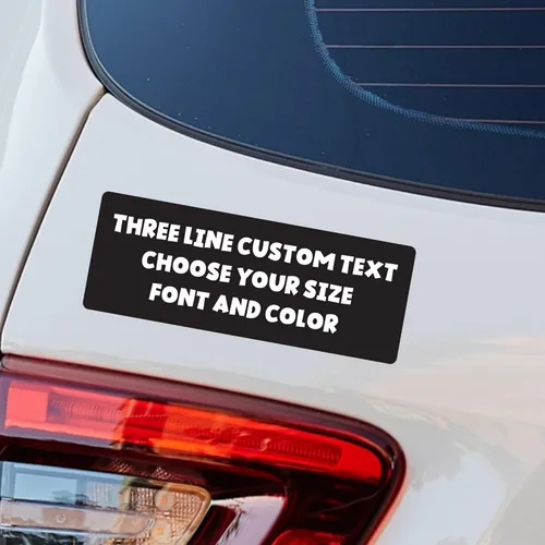Vista 10 de Magnet Me Up Calcomanía magnética personalizable con texto personalizado, diseña tu propio imán de automóvil, 3 x 10 pulgadas, para negocios Solo