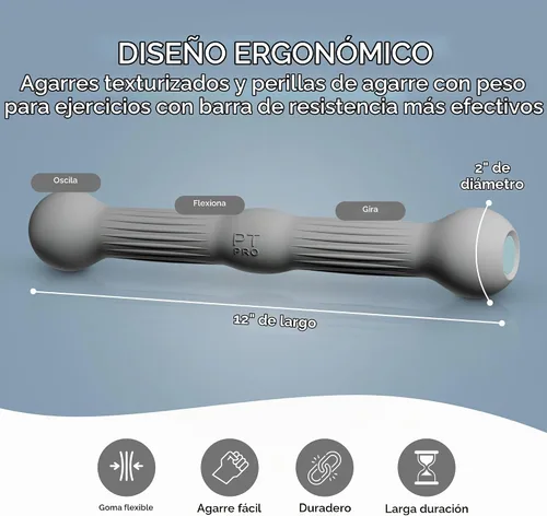 Vista 3 de PT Pro Entrenador de codo de tenis para terapia física, agarre texturizado