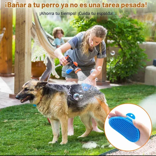 Vista 3 de Accesorio de manguera de lavado para perros con manguera de ducha de 6.6 Negro