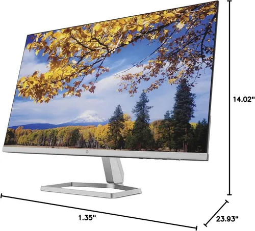 Vista 7 de HP Monitor de computadora 1080P de 27 pulgadas en plata y negro, pantalla IPS antirreflejos de 27 pulgadas Full HD (1920 x 1080) 75Hz con AMD