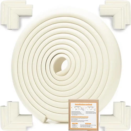 Vista 8 de Protector de esquinas y bordes a prueba de bebés de 8.2 pies (borde grande de 7.5 pies + 4 protectores de esquinas), parachoques a prueba de bebés