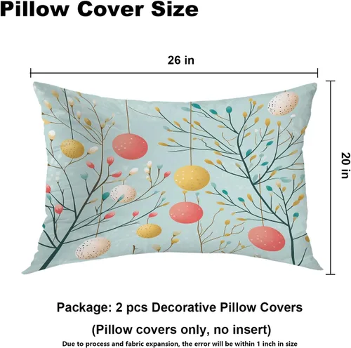 Vista 233 de Batmerry Autumn Pumpkin Templeton Throw Pillow Covers, Green Leaves Paths Forests Decorative Pillow Covers Digital Printing Blended for Couch Sofa