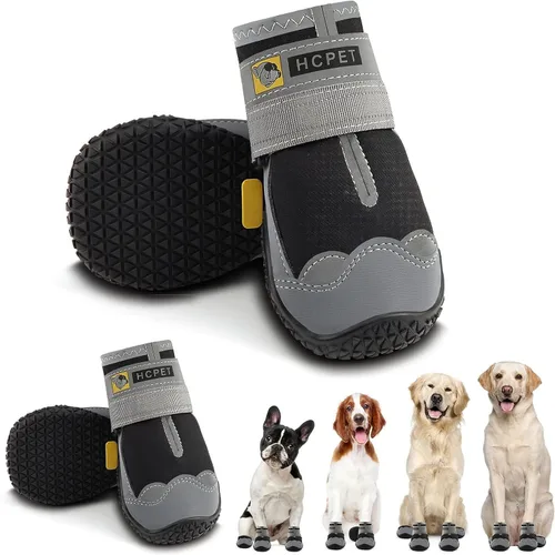 Vista 12 de Hcpet - Zapatos para perros, para perros grandes, botines transpirables para perros pequeños y medianos, botas antideslizantes para perros