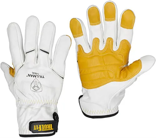 Vista 7 de Tillman 44-M Guantes de Soldadura TIG Medianos de Piel de Cabrito de Grano Superior Negro