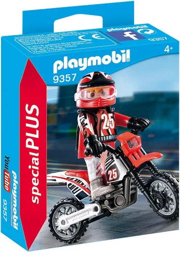 Vista 2 de PLAYMOBIL Conductor de Motocross Special Plus 9357