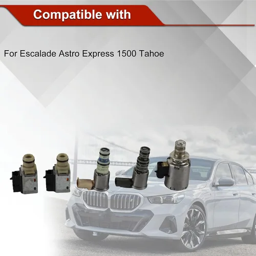 Vista 2 de 5 piezas Kit de solenoides de transmisión 4L60E 4L65E 4L70E Compatible con GM Escalade Chevy Astro Express 1500 Tahoe Buick Pontiac Control