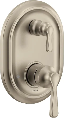 Vista 7 de Moen UTS9211BG M-CORE Serie 3 - Moldura de ducha de 2 manijas con válvula de transferencia integrada, requiere válvula, oro cepillado