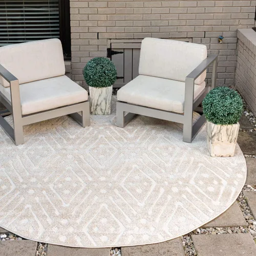 Vista 14 de Unique Loom Sabrina Soto Outdoor Collection - Alfombra geométrica, moderna, vibrante y enrejada contemporánea, 2 pies 0 pulgadas x 6 pies