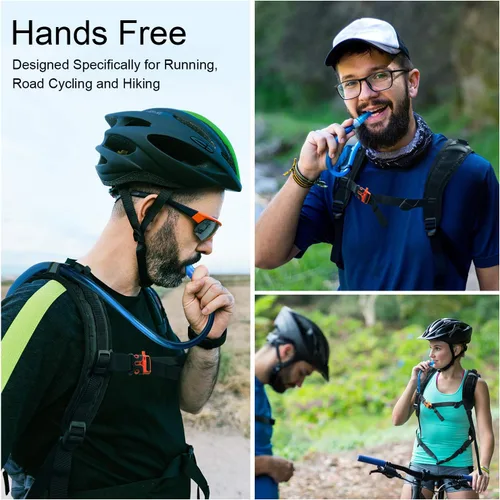 Vista 7 de G4Free Mochila de hidratación aislada con vejiga libre de BPA de 2L para correr al aire libre, senderismo, ciclismo, camping