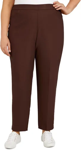 Vista 8 de Alfred Dunner Pantalón clásico Allure elástico de longitud media para mujer Blanco puro