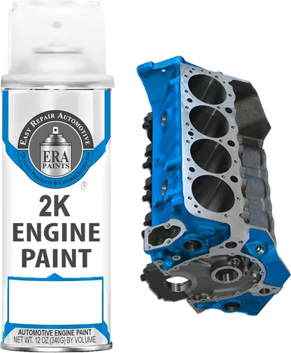 Vista 9 de ERA Paints Pintura negra para motor con tecnología de catalizador Omni-Curing, acabado brillante en aerosol 2K con resistencia a altas temperaturas